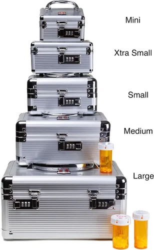 Vista 7 de MEDICINE RX SAFE Estuche de transporte de medicamentos - Mini_Silver Plateado
