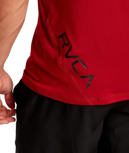 Vista 5 de RVCA Camiseta deportiva de manga corta con cuello redondo para hombre