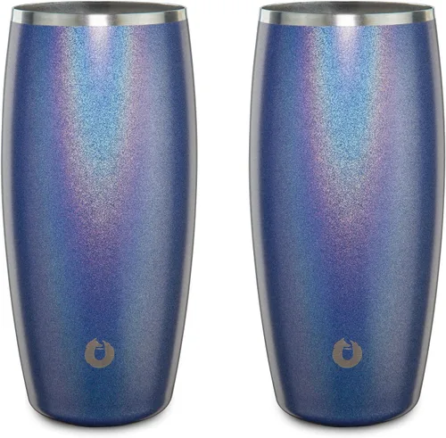 Vista 8 de Snowfox Vaso de cerveza de acero inoxidable con aislamiento al vacío de alta calidad, accesorios de bar en casa, elegante bartending, vasos de pinta