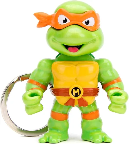 Vista 4 de Jada Toys - Teenage Mutant Ninja Turtles - Figuras fundidas a presión de 2.5 pulgadas, 4 unidades, figuras coleccionables con llavero, regalo