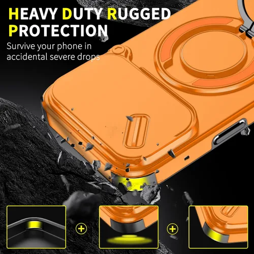 Vista 2 de Funda para iPhone 11 de la Serie Magnética de Doulings, resistente con anillo giratorio de 360 grados con soporte invisible, compatible con magsafe