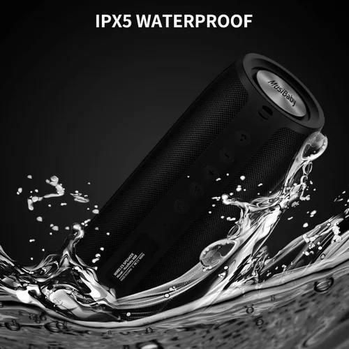 Vista 4 de Altavoz Bluetooth, altavoces Bluetooth MusiBaby M88, altavoz inalámbrico, altavoces Bluetooth inalámbricos, doble emparejamiento, Bluetooth 5.0