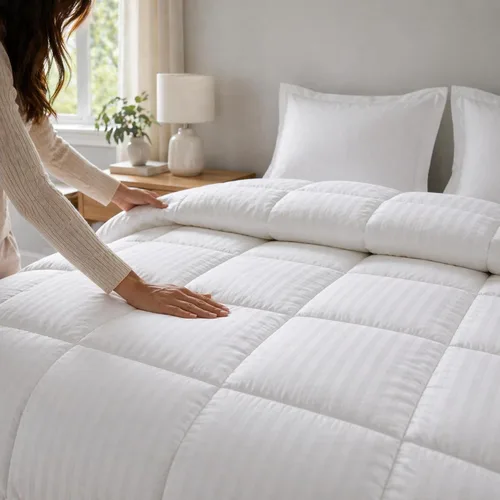 Vista 6 de Continental Bedding Affinity - Edredón alternativo de plumón, 100% algodón, funda de 300 hilos, relleno de edredón para todas las estaciones
