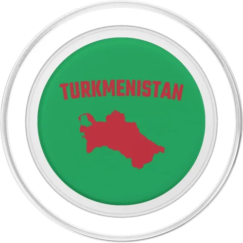 Vista 2 de Isolated red silhouette of a map of Turkmenistan PopSockets MagSafe PopGrip for iPhone