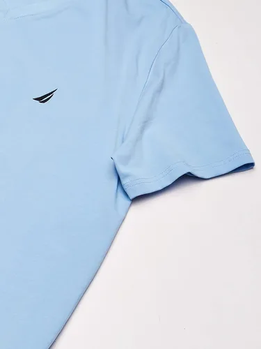Vista 3 de Nautica Camiseta de manga corta con cuello en V para hombre Gris
