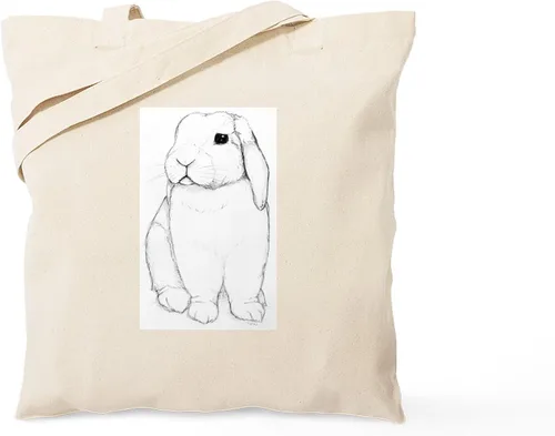Vista 29 de CafePress Lop Eared Bunny - Bolsa de lona reutilizable beige, Caqui, S