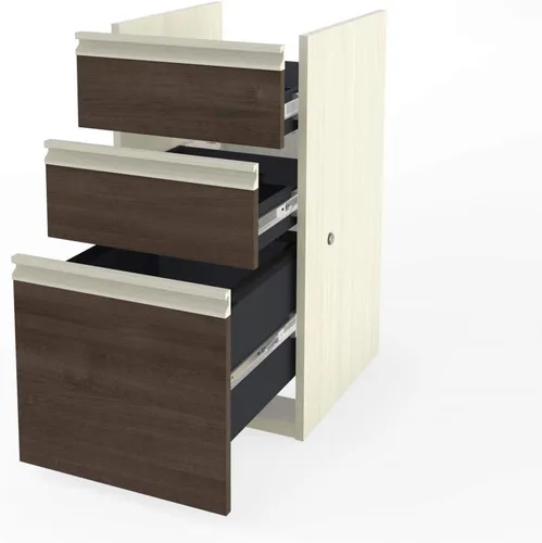 Vista 4 de Bestar Prestige + Pedestal complemento, 16 W, chocolate blanco y Antigua