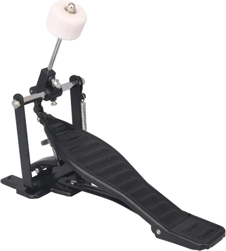 Vista 6 de Yibuy - Juego de pedal de tambor de aluminio negro con kit de reparación de batidor de tambor