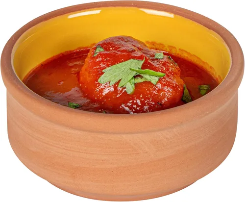 Vista 27 de Restaurantware-Terra Tek Cazuelas de Terracota de 2.7 Onzas, 2 Ollas de Arcilla Esmaltada Azul Para Cocinar - Listas para Horno, Aptas