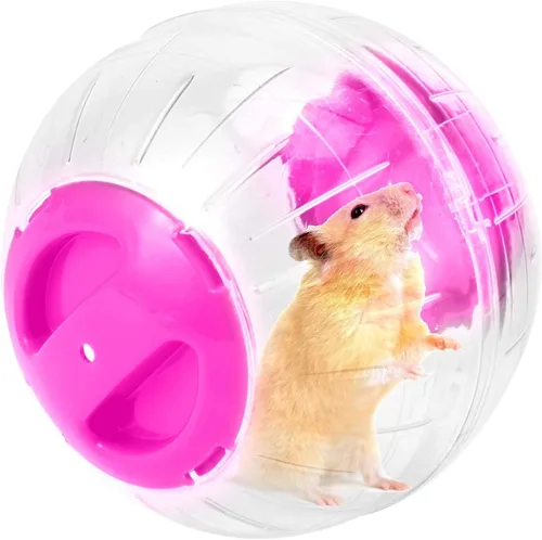 Vista 6 de Pelota de ejercicio de hámster silenciosa Bola de hámster transparente para ratas enanas, relieve del aburrimiento y aumenta la actividad