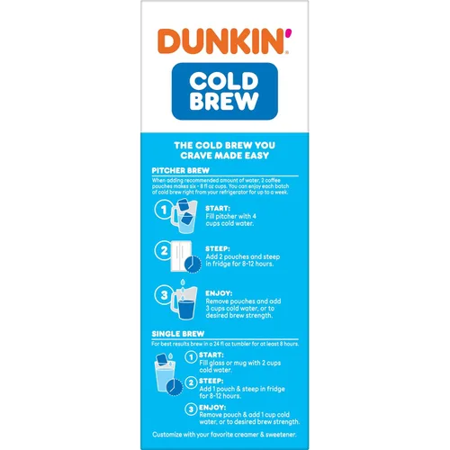 Vista 3 de Dunkin' Paquetes de café molido de preparación fría, bolsa de 8.46 onzas