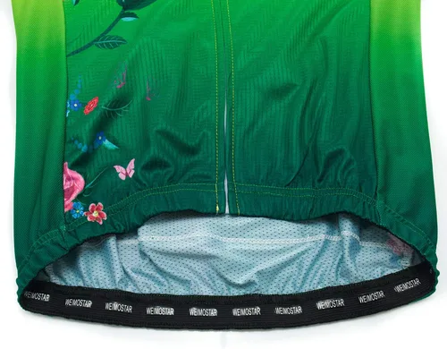 Vista 6 de Hotlion Camiseta de ciclismo para mujer, manga larga, con tres bolsillos