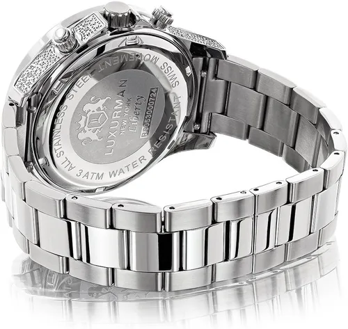 Vista 2 de Reloj de diamantes para hombre 0.5ctw de diamantes Liberty, Cronógrafo