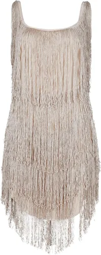 Vista 4 de TREBIN Vestido delgado de color sólido para mujer, vestido de temperamento con abertura