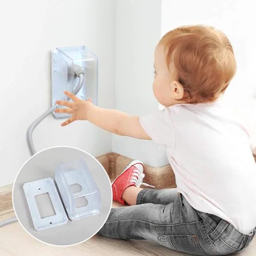 Vista 3 de EUDEMON Caja Protectora de Enchufes Eléctricos de Seguridad para Bebés a Prueba de Niños Cubierta de Enchufe Grande para Protección Infantil
