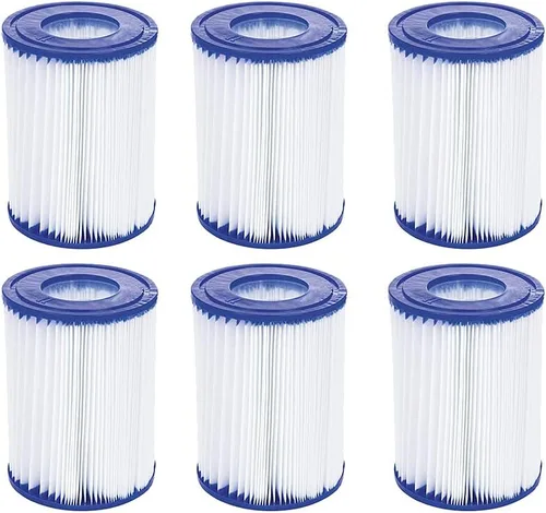 Vista 7 de WuYan Paquete de 2 filtros de piscina compatibles con cartucho tipo II, filtro de repuesto compatible con bomba de filtro de spa Lay Z
