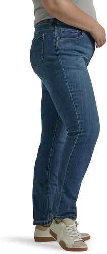 Vista 2 de Lee Jeans legendarios de pierna recta de tiro medio para mujer en talla grande