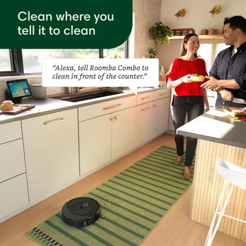 Vista 8 de iRobot Roomba Combo 10 Max Robot Aspirador y Trapeador + Base AutoWash (x0850) – Base multifuncional, cubo de recarga, lava y seca su almohadilla
