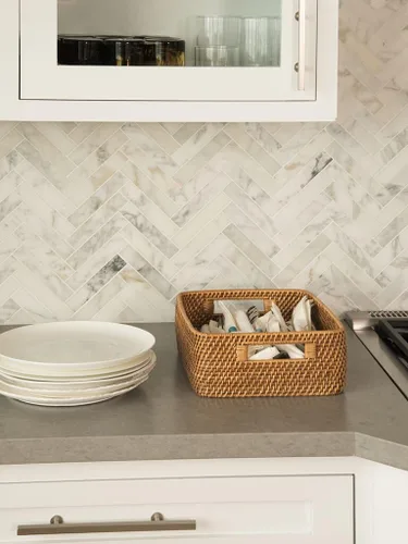 Vista 2 de KOUBOO Laguna - Estante y cesta de ratán de mimbre, ideal para cestas de almacenamiento de cocina, estantes, caja decorativa, organizador