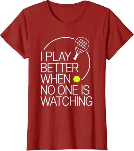 Vista 50 de Camiseta de tenis de pádel I Play Better When No One is Watching