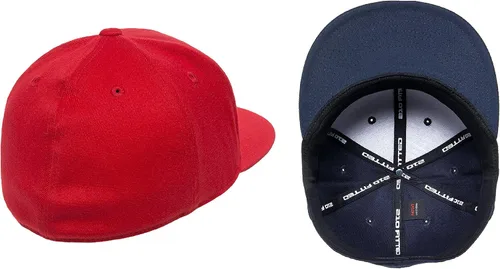 Vista 2 de Sombrero personalizado Flexfit 210 Personalizar Añadir su propio texto Bordado Flatbill