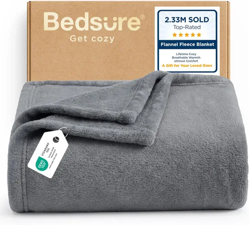 Vista 44 de Bedsure GentleSoft Bedding Manta de Vellón para Niñas y Niños - Mantas Pequeñas Suaves, Acogedoras y Bonitas para Viajes, 43x55 Pulgadas, Blanco