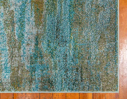 Vista 8 de Unique Loom Jardin Collection - Alfombra para múltiples áreas, abstracta, vibrante., Polipropileno, Turquoise