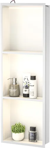 Vista 13 de Acero inoxidable cepillado 36" X 12" Niche de ducha Led Ningún