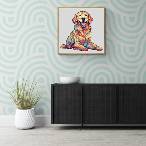 Vista 7 de WOODBESTS Rompecabezas de madera para adultos – Loyal Golden Retriever, rompecabezas de madera de perro, rompecabezas únicos de madera de animales