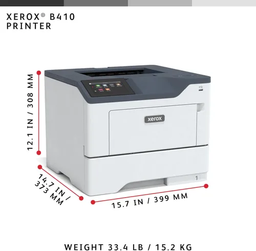 Vista 2 de Xerox Impresora B410, láser, impresión, carta, certificado Energy Star, hasta 50PPM