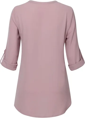 Vista 3 de Timeson - Blusa informal de gasa para mujer con cuello en V y manga 34