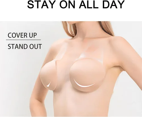 Vista 4 de Backless Strapless Invisible Sticky Bra Reusable Breast Lift Tape Nipple Covers boobytape for Breast Lift