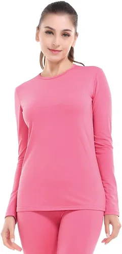 Vista 41 de MANCYFIT - Conjunto de ropa interior térmica para mujer, con forro polar, ultra suave Beige