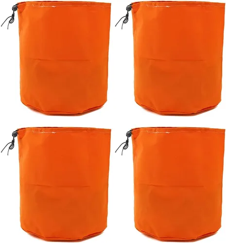 Vista 2 de Chuancheng 4 bolsas impermeables para cortadora de césped, cortadora de césped, a prueba de polvo, para sierra de poste Stihl Echo Weed Eater (beige)