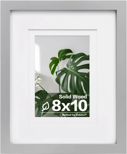 Vista 247 de Egofine - Portarretratos de 4 x 6 pulgadas, de madera maciza con plexiglás, para fotos de 3.5 x 5 con paspartú o de 4 x 6 sin paspartú, para colocar