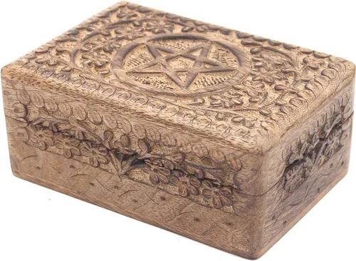 Vista 7 de KayJayStyles - Caja de almacenamiento de madera para la joyería, tallada a mano