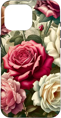 Vista 18 de Funda con diseño floral para iPhone 16 con diseño floral estilo victoriano