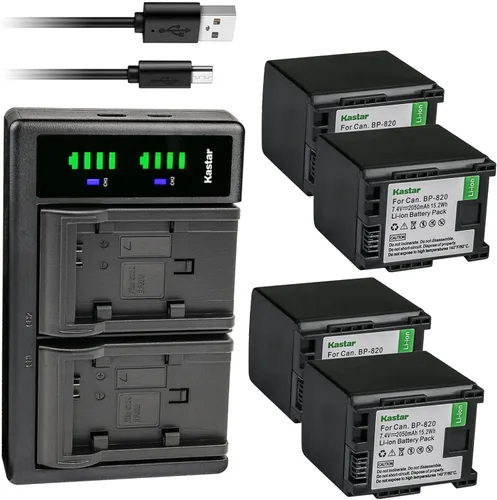 Vista 7 de Kastar BP-820 LTD2 - Cargador de batería USB compatible con Canon XA60, Canon XA65, Canon XA70, Canon XA75, Canon VIXIA HF G70