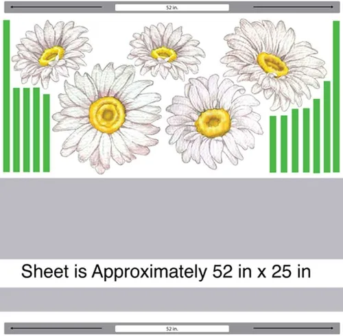 Vista 2 de Juego de calcomanías de pared con diseño de flores y acuarelas