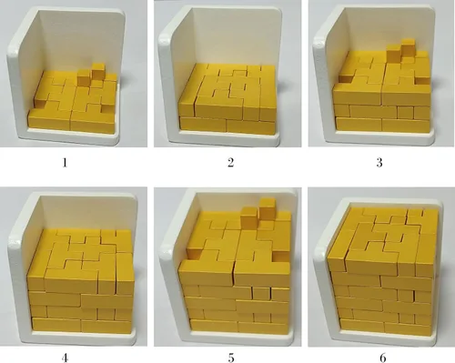 Vista 2 de Rompecabezas de madera en 3D, rompecabezas de madera en forma de T, rompecabezas de lógica, juego educativo para niños y adultos (dorado)