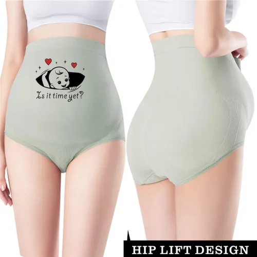 Vista 3 de Ropa interior de maternidad para mujer, ropa interior con soporte para el abdomen, con eslogan divertido, ropa de embarazo, regalos