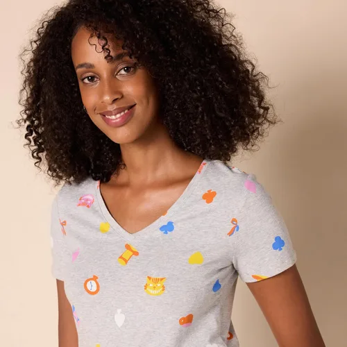 Vista 3 de Tienda Essentials Disney Marvel Star Wars Princess Camiseta de manga corta con cuello en V para mujer, multipacks