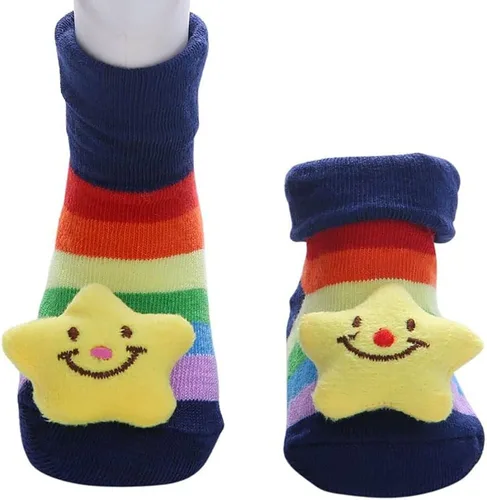 Vista 5 de FedMois 6 pares de zapatos antideslizantes para bebé con dibujos animados en 3D