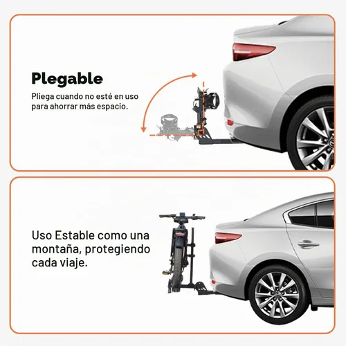 Vista 4 de CRAVOT CyberRack E1 - Portabicicletas eléctricas, capacidad de 100 libras, plegable, para enganche de remolque, portabicicletas eléctricas pesadas