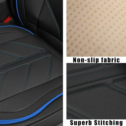 Vista 4 de Fundas para Asientos de Camioneta Compatibles con Toyota Tacoma 2005-2023 SR SR5 TRD Off-Road TRD Pro TRD Sport Trall Edición Especial de Cuero