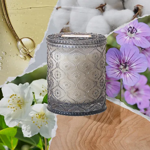Vista 2 de LA JOLIE MUSE - Velas perfumadas de lino y algodón para el hogar, cera de soja, 40 horas Luxury Jar Candle, Clean Non Toxic, Gift for Women & Men