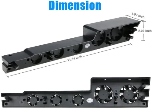 Vista 6 de ElecGear - Ventilador de refrigeración para radiador externo con sensor de temperatura para Sony PlayStation 4 Pro