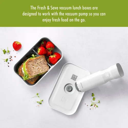 Vista 7 de ZWILLING Fresh & Save - Lonchera de plástico, recipiente hermético para almacenamiento de alimentos, contenedor de preparación de comidas, sin BPA