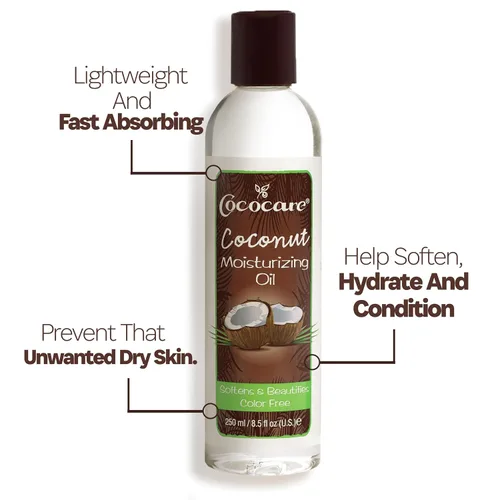 Vista 4 de Cococare Aceite hidratante de coco 8.5 onzas (8.8 fl oz) (paquete de 3)