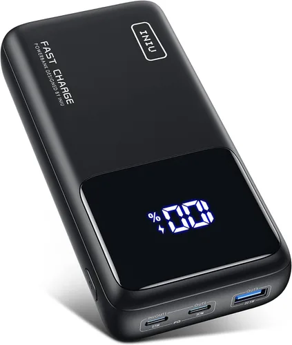 Vista 2 de INIU Banco de energía, 25000mAh 65W USB C cargador portátil y cargador inalámbrico, estación de carga inalámbrica rápida con certificación Qi de 15 W